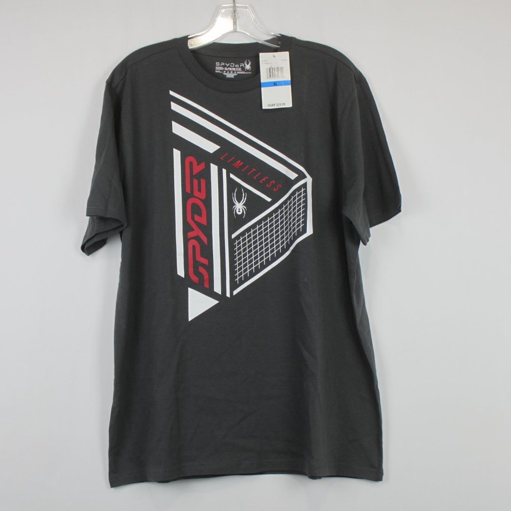 NWT Spyder Limitless XL Grey Short Sleeve Graphic T-Shirt